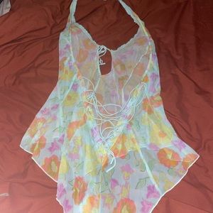 Savage x fenty free spirit floral mesh teddy